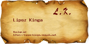 Lipsz Kinga névjegykártya